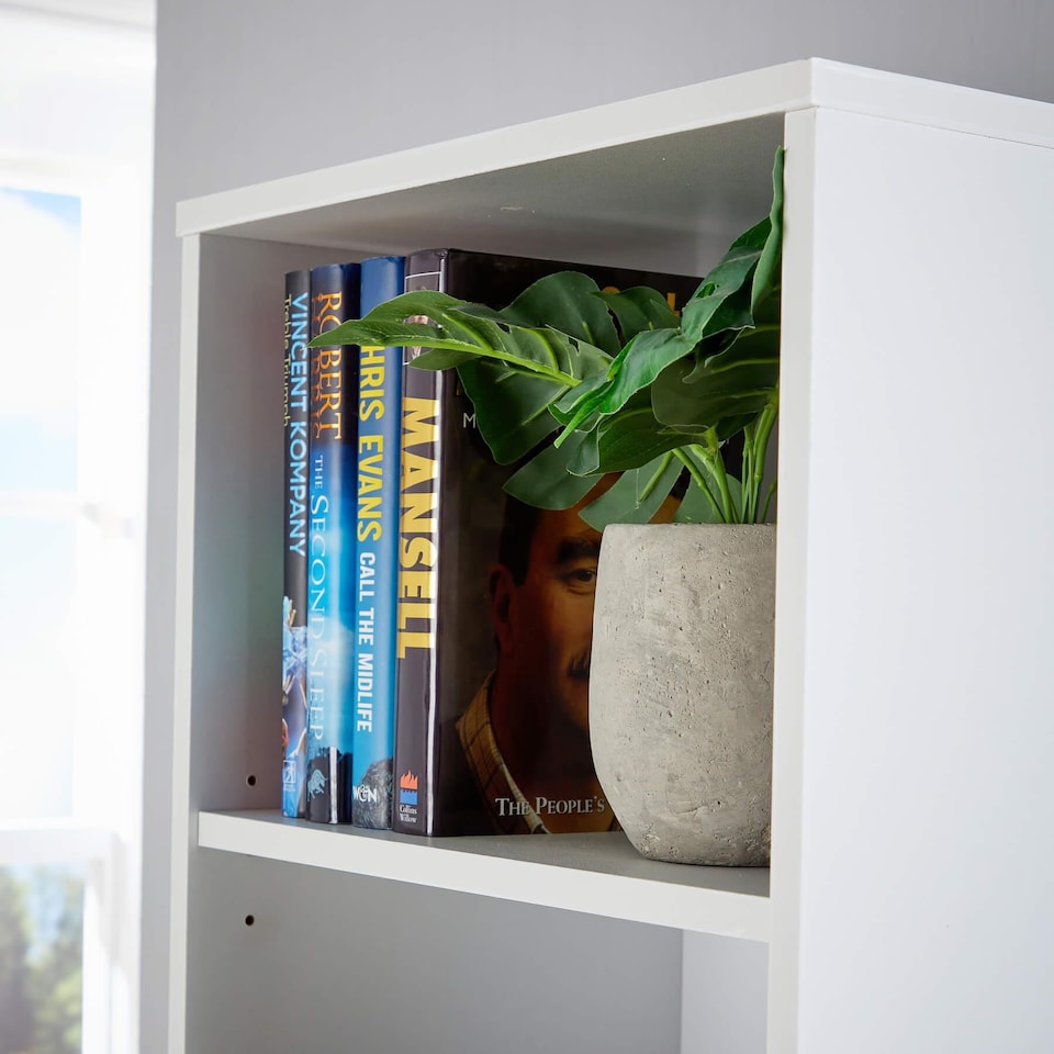 image 1 of Bookcase Display Shelf Freestanding Book Storage Unit Home Living Room Furniture | White