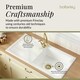 image 6 of Fireclay Kitchen Bundle - Single Bowl Sink & Drainer, Waste & Mono Crosshead Tap, 1010mm - Brushed Brass - Balterley