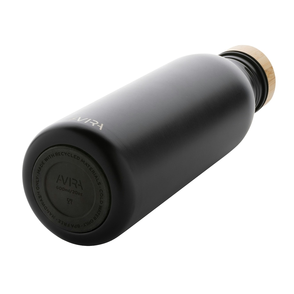 image 1 of Avira Alcor Bamboo 600ml Water Bottle - Black - One Size Black | One Size