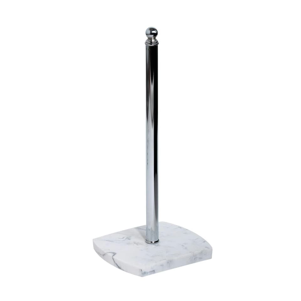 image 1 of Showerdrape Octavia White Marble & Chrome Spare Toilet Roll Holder
