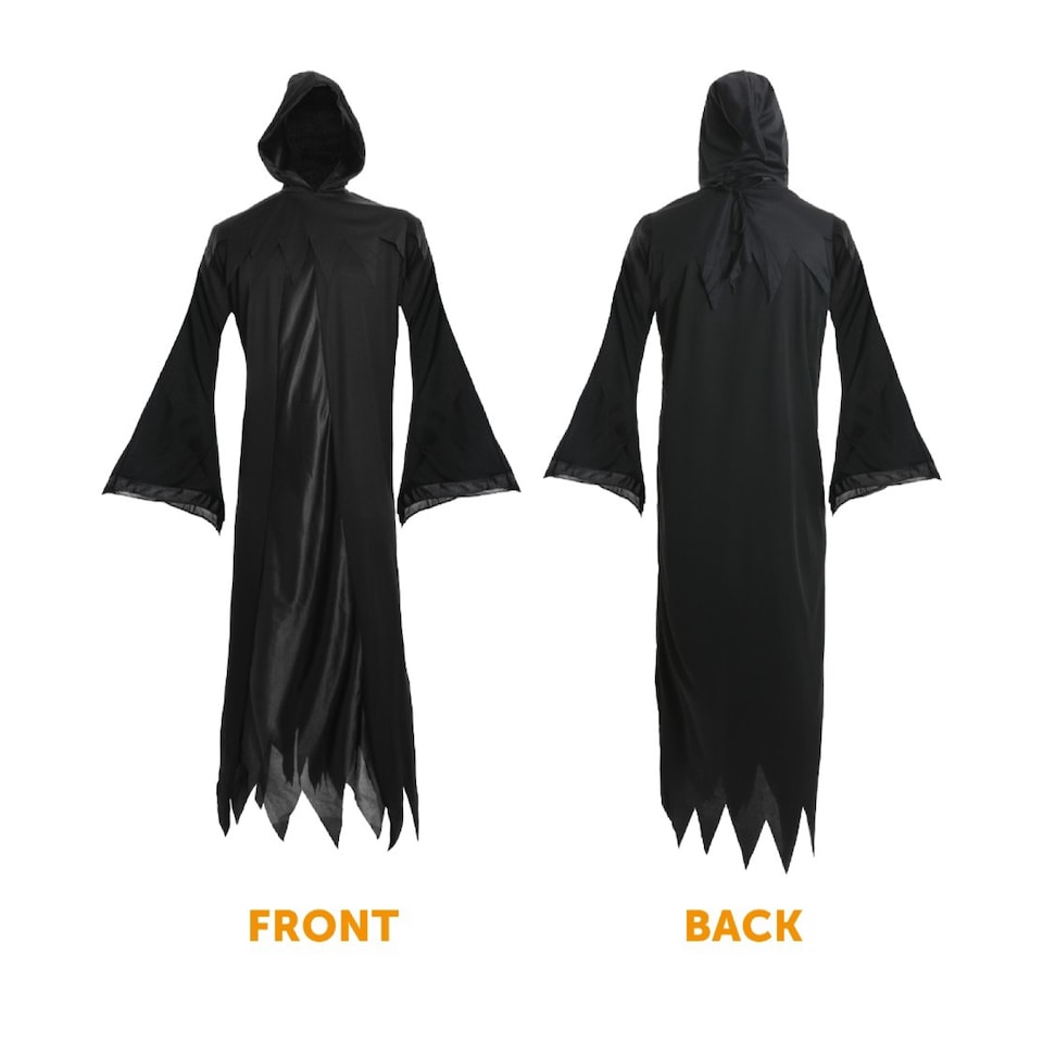 image 1 of Glow in the Dark Reaper Costume | Black | S