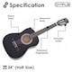 image 2 of Oypla Black 34" Half Size 1/2 6 String Classical Acoustic Guitar Black