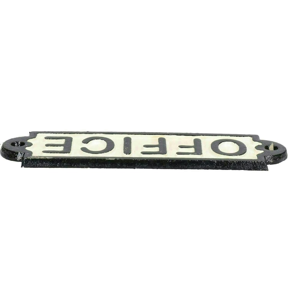image 1 of Office Cast Iron Sign Plaque Door Wall Fence Post Cafe Shop Pub Hotel Bar Work