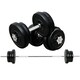 image 1 of HOMCOM Dumbbell and Barbell Set with 65kg Adjustable Weights, for Home Gym