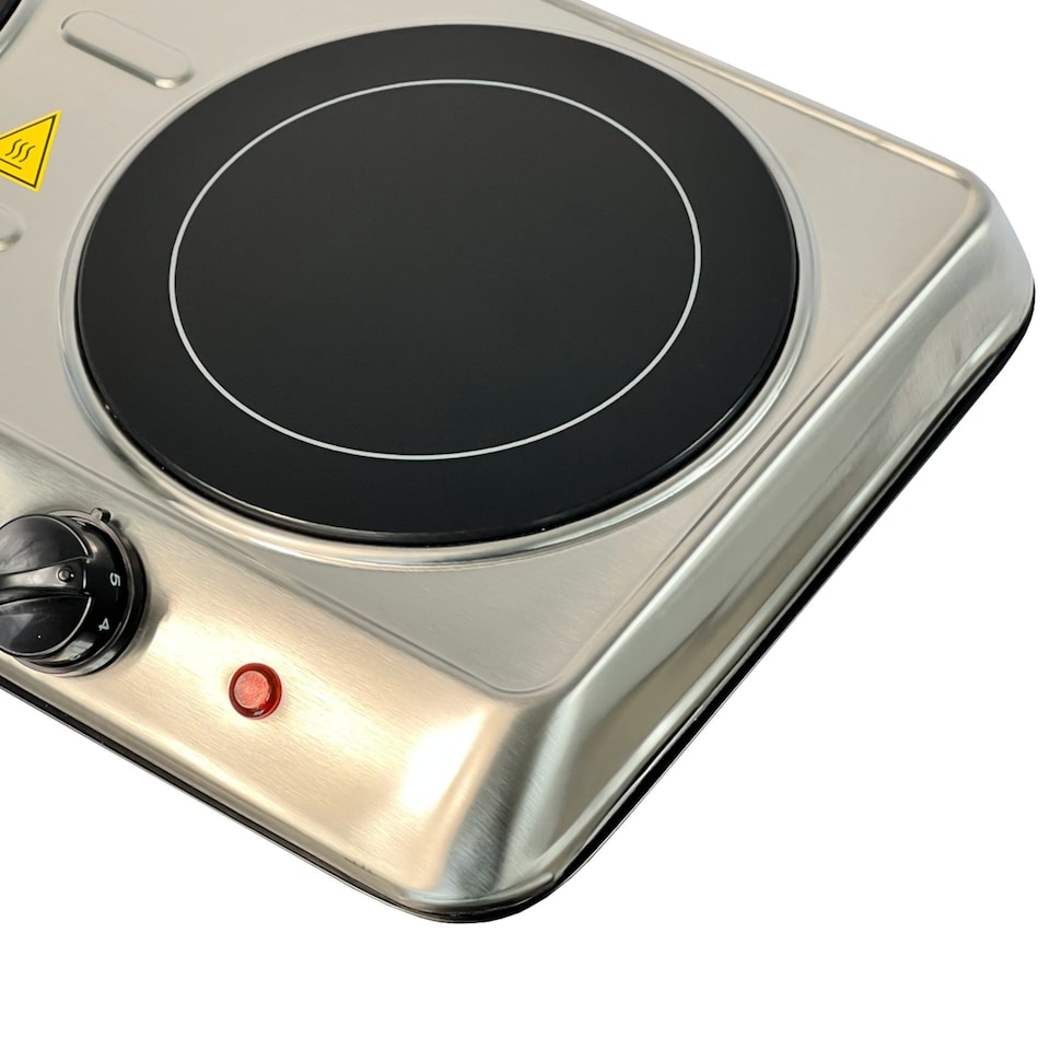 image 1 of 2000W Ceramic Portable Infrared Electric Double Hot Plate Hob