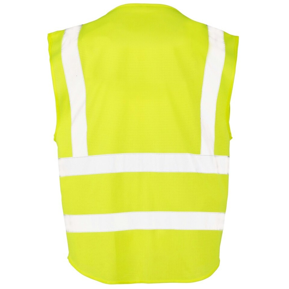 image 1 of SAFE-GUARD by Result Unisex Adult Executive Mesh Safety Hi-Vis Vest - Fluorescent Yellow - L
