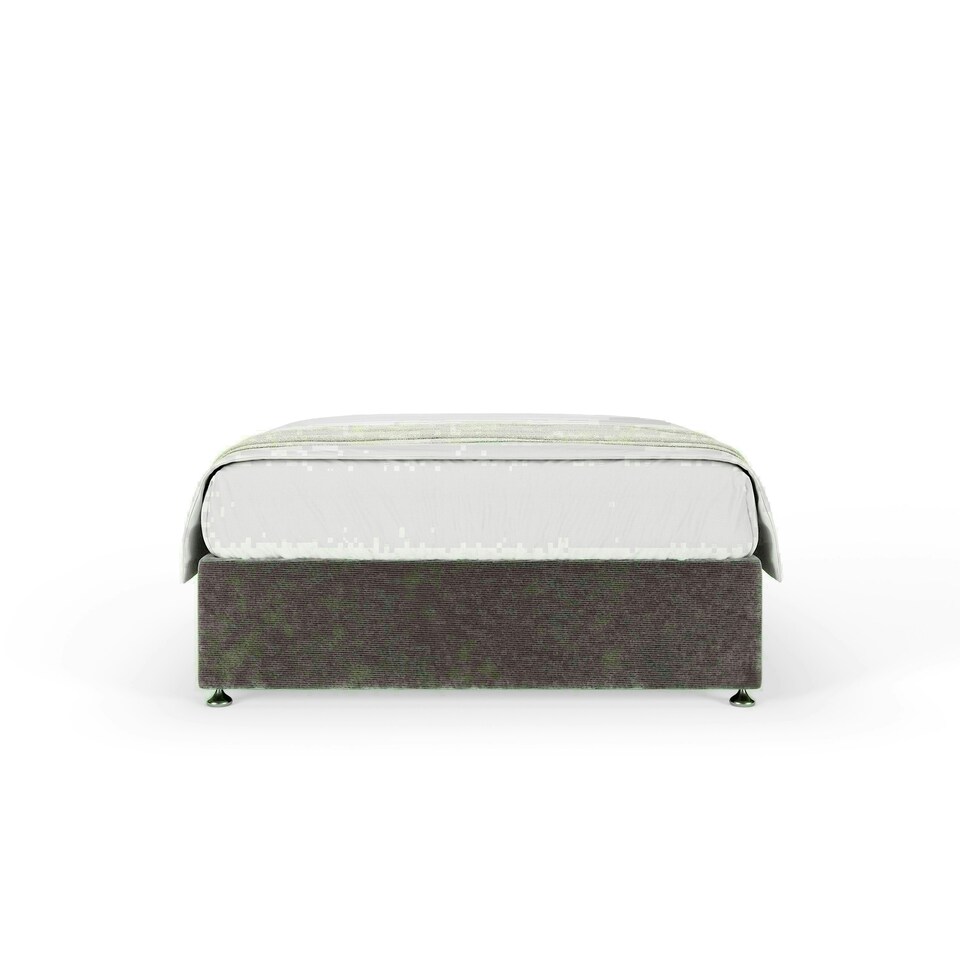 image 1 of Silver Chenille No Drawer Divan Base Double