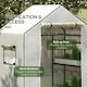 image 5 of Outsunny PE Greenhouse Cover Replacement with Door and Mesh Windows, Green