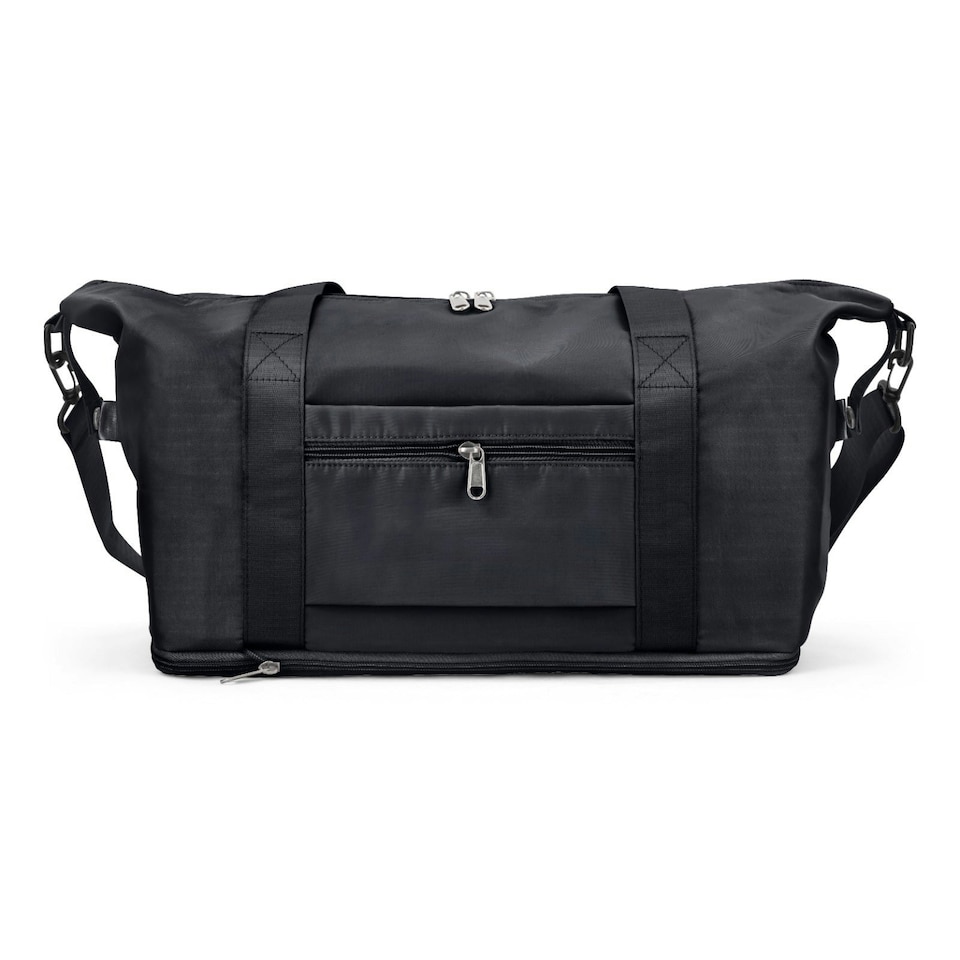image 1 of Carry On Cabin Bag Underseat Folding Hand Luggage Ryanair Easyjet Travel Flight Grey