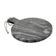 image 4 of Interiors By Premier Grey Marble Round Paddle Serving Board, Durable Natural Stone Board For Kitchen Use