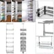 image 2 of Living and Home Tall and Narrow 6-Tier Metal Kitchen Pull-out Kitchen Cabinet Basket Shelf, Silver