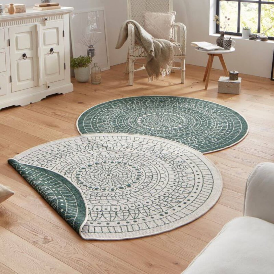 image 1 of The Rugs Porto Reversible Indoor Outdoor Rug Flatweave Polypropylene Design