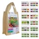 image 1 of Pronto Seed Gardeners Collection - 69 Flower, Herb & Vegetable Seeds in Jute Gift Bag - 7,540 Seeds - Gift for Gardeners