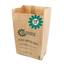 10L Paper Compostable Food Waste Caddy Liners (Medium) - 250 Bags