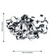 image 4 of First Choice Lighting Set of 2 Chrome Swirl Ribbon Dome Ceiling Fitting Chrome | Chrome