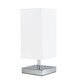 image 1 of ValueLights Yuko Chrome Touch Table Lamp With White Shade | Silver | White