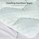 image 4 of Lavio Mattress Topper Pillowtop Memory Foam Bamboo Cover Bed Protector | White | Double