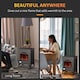 image 5 of HOMCOM Free Standing Bio Ethanol Fireplace Heater with 0.9L Tank, Black