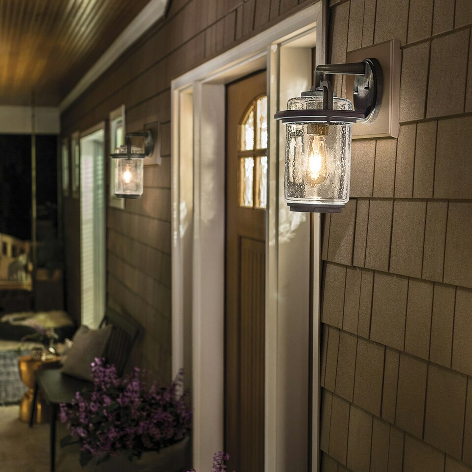 image 1 of Kichler Andover Outdoor 1 Light Wall Lantern Weathered Zinc IP44