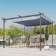 image 2 of Outsunny 3.5M X 3.5M Metal Pergola Gazebo Awning Retractable Canopy Outdoor Garden Sun Shade Shelter Marquee Party BBQ, Grey