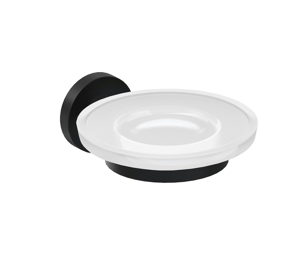 image 1 of Cosmic Wall Mounted Soap Dish with Stainless Steel Matte Black for Bathroom