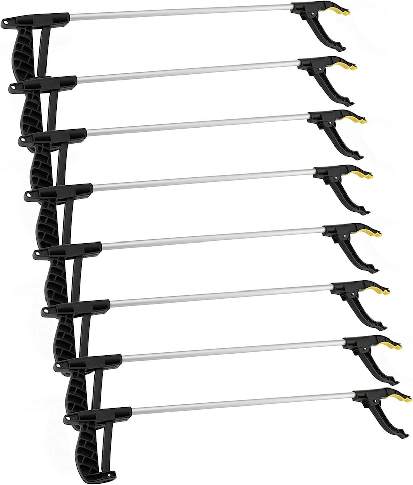 image 1 of Straame Pack of 8, Litter Picker Grab & Grip Tool