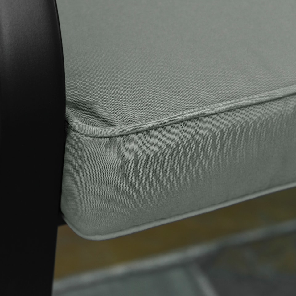 image 1 of Outsunny Garden Bench Cushion 2 Seater Seat Pad Indoor& Outdoor Use Grey | Grey | Dark Grey | 120 x 50 x 8 cm
