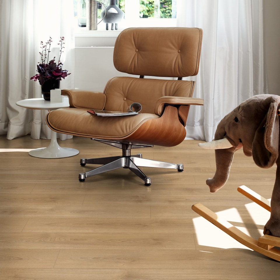 image 1 of NatSeCl EL2158 Brown Click Laminate Flooring - Plank (8mm), For All Rooms & Contract Commercial Use