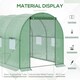 image 4 of Outsunny Polytunnel Walk-in Garden Greenhouse with Zip Door and Windows 3 x 2M
