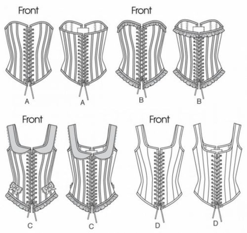 image 1 of Butterick 5662 Paper Sewing Pattern – Women’s Corsets, UK Sizes 6–8–10–12–14, Advanced