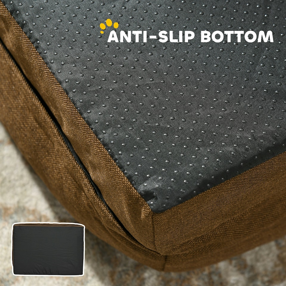 image 1 of PawHut Dog Bed Calming Pet Bed Dog Mattress for Large Dogs - Brown