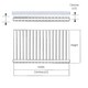 image 3 of 600mm (H) x 630mm (W) - White Horizontal Radiator (Berlin) - SINGLE Panel - (0.6m x 0.63m) - Depth 52mm