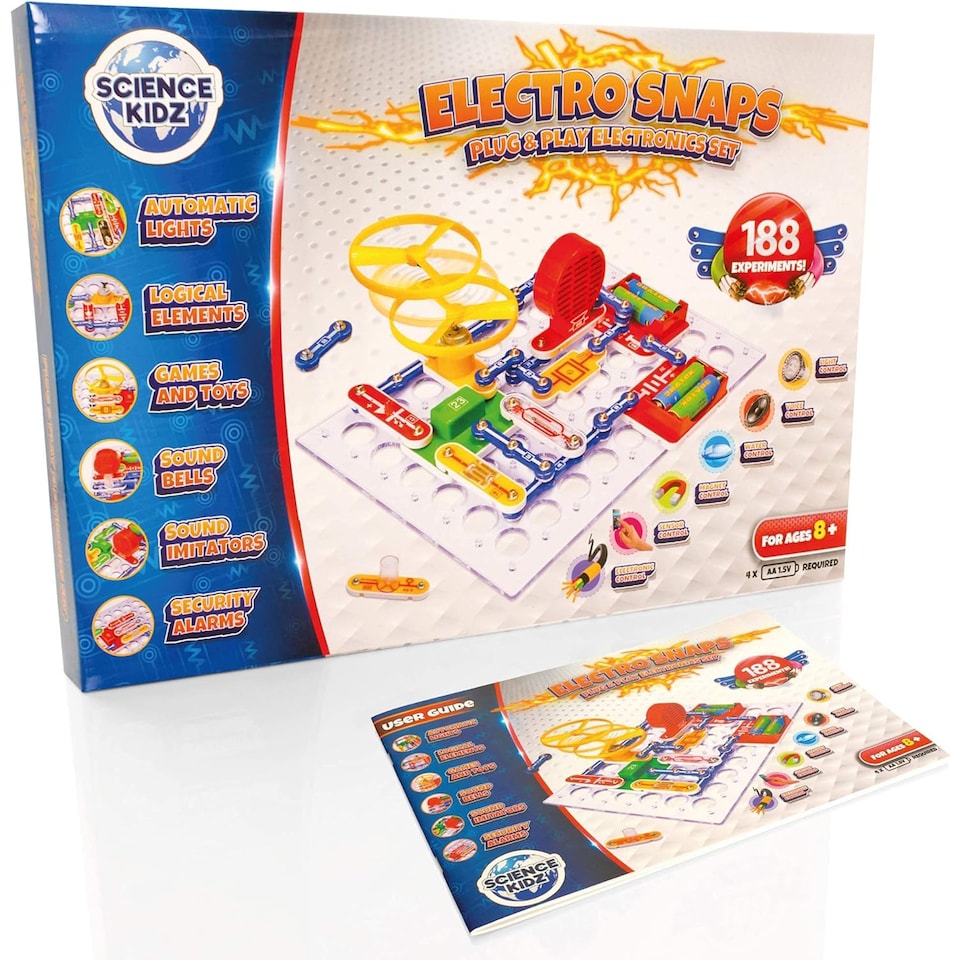 image 1 of Science Kidz Electro Snaps 188 Piece Electronics Set