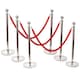 image 1 of 6 Prestige Chrome Poles With 4 Red Velvet Ropes