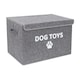 image 1 of Dog Toy Box Foldable With Handles & Lid Pet Puppy Collapsible Organiser Storage