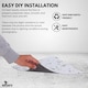 image 8 of NOVECRAFTO Vinyl Floor Tiles Self Adhesive – 12x12in Peel and Stick Flooring for Kitchen, Bathroom & Living Room – White Terrazzo Look with Flecks White | 4.65 sqm
