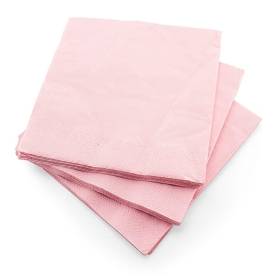 image 1 of Light Pink Paper Luncheon Napkins 40cm 2 Ply - Pack of 30