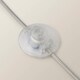 image 6 of ValueLights Lenny Stone Grey Ribbed Fabric Midi Floor Lamp & Bulb | Grey