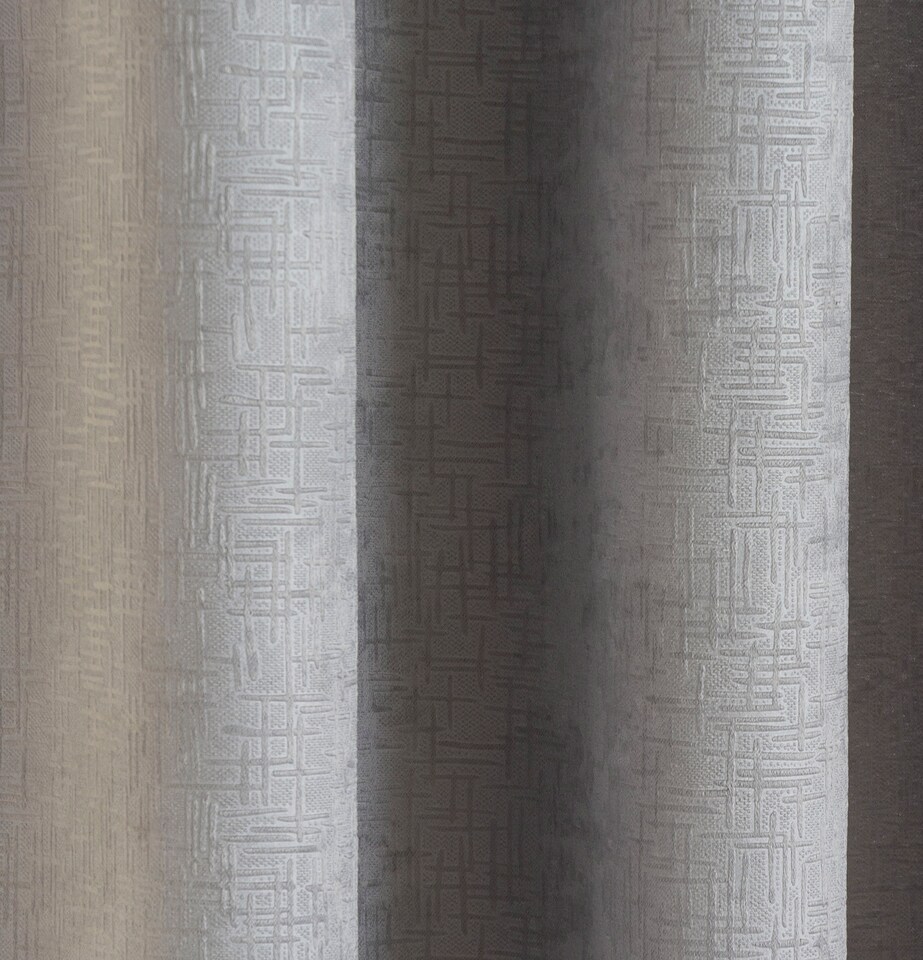 image 1 of Enhanced Living Vogue Grey Silver 46 x 54 inch (117x137cm) Eyelet Thermal Noise reducing Dim Out Curtains (PAIR) | Grey | Grey | 2