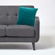 image 4 of Homescapes Teal Green Velvet Cushion Cover - 40 x 40 cm