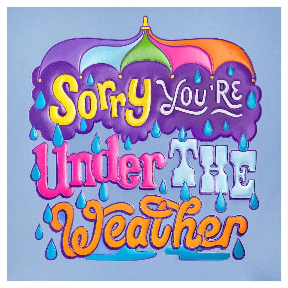 image 1 of Hallmark Liz Harry 'Under the Weather' Get Well Card - Contemporary Design