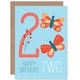 image 1 of Butterflies Girl Boy Age 2 Year Old Child Kids 2nd Birthday Card