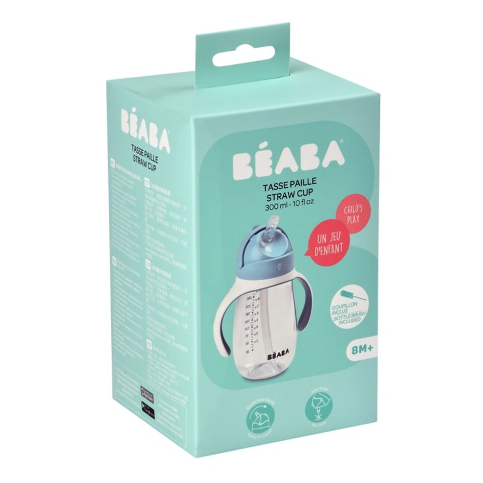 image 1 of Béaba Tritan Straw Cup Blue 300ml