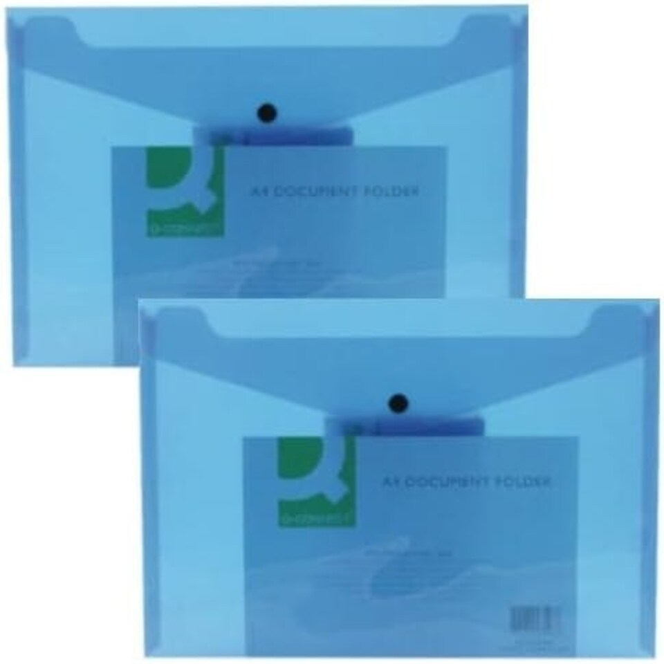 image 1 of Pack of 12 A4 Blue Polypropylene Document Folders