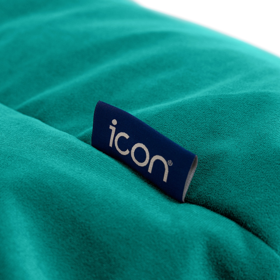 image 1 of icon Natalia  Velvet Armchair and Footstool Bean Bag, Teal