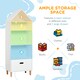 image 3 of HOMCOM Kids Children Wooden Bookcase w/Drawer Bedroom Furniture Bookshelf Storage Rack Display Unit Toys Games Organisation Cabinet Pink Blue Back Panel 50 x 30 x 142 cm