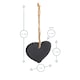 image 3 of Nicola Spring Slate Heart Hanging Tags - 7 x 5.5cm - Natural - Pack of 6