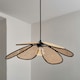 image 5 of Osram Decor Rattan Daisy Pendant Ceiling Light 580 E27 Brown Cream