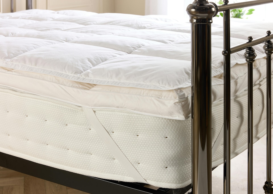 image 1 of Goose Feather & Down Mattress Topper White Double