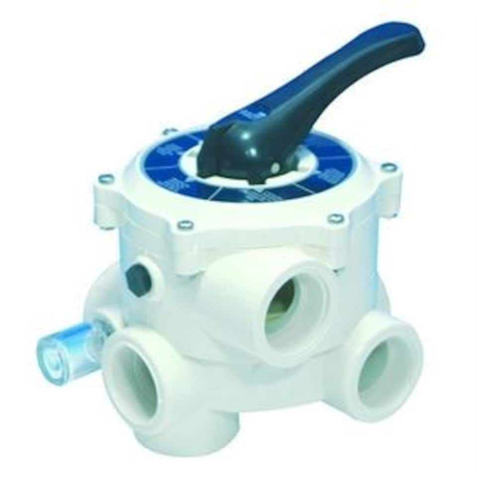 image 1 of Certikin 1½" Black Top Mount Multiport (Suitable For Top Mount Atika-T & Tagelus Filters & Hbm Filter Kit) (MPV15/TA)